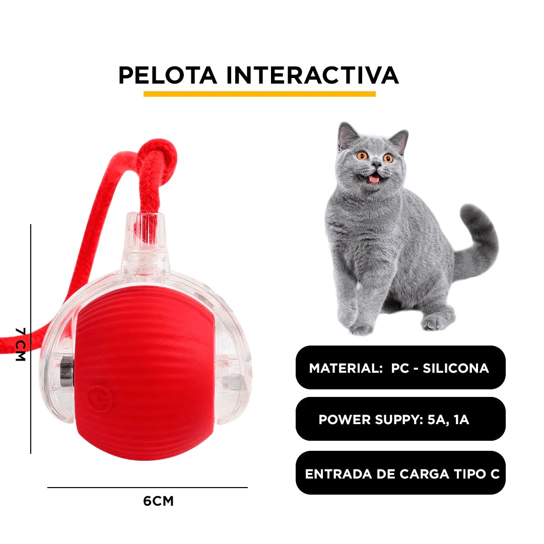 Pelota Inteligente con sensor de movimiento para mascotas
